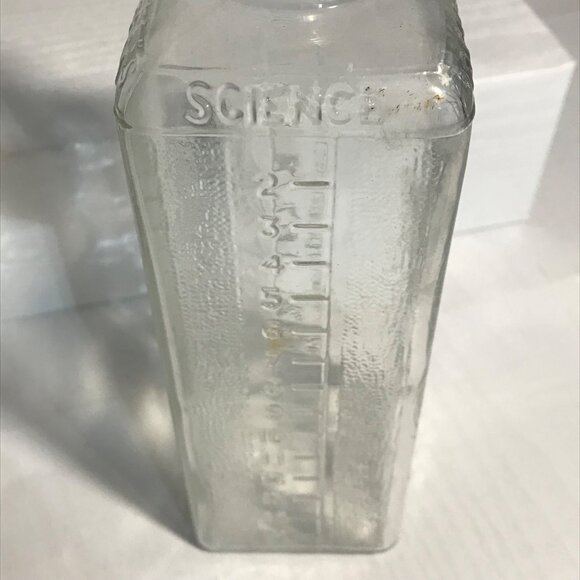 Vtg Dodge Chemical Co Embalming Glass Bottle Clear Embossed Measurements Canada - Picture 8 of 16
